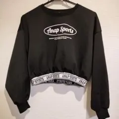 最終値下げ!ANAP SPORTS クロップドトレーナー 160サイズ ブラック