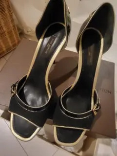 LOUIS VUITTON 36サイズ サテン オープントゥ パンプス - メルカリ
