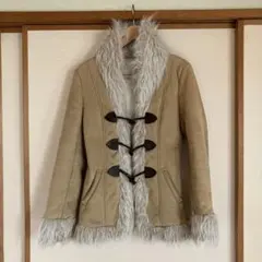レディース　フェイクムートンコートM