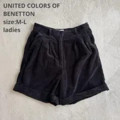 【BENETTON ベネトン】コーデュロイ ハーフパンツ ダークグレー【L】