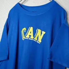 アメリカ古着 GILDAN フットボール 記念Tシャツ XL 青