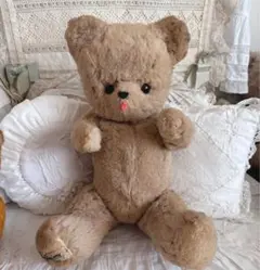 希少 ドイツ製 アンティーク テディベア 木毛 65cm グロウラー付 タグ跡 希少 ドイツ製 アンティーク テディベア 木毛 65cm グロウラー付 タグ