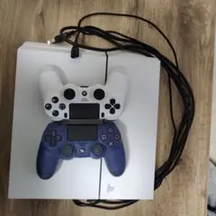 PlayStation 4 本体 白と青のコントローラー付き