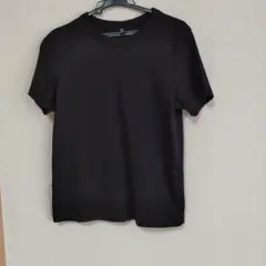 GU コットン スムース クルーネック T ブラック M