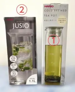 HARIO　水出し茶ポット＆フリーザーポット２本セットのサムネイル