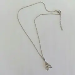 2『ネックレス』エッフェル塔デザイン シルバー色 約43〜49cm