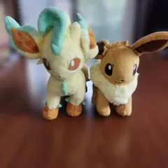 イーブイ イースター リーフィア ポンチョ ぬいぐるみ マスコット 2種