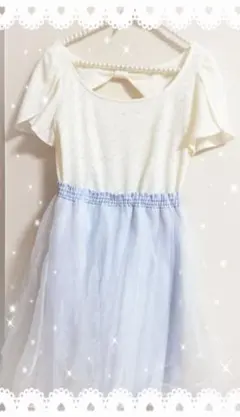 ウィルセレクション　バッグ　リボン　チュール　ワンピース　ライトブルー　水色のサムネイル