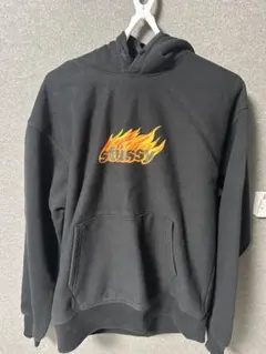 ☆STUSSY☆ステューシー ロゴ FLAMES HOODIE パーカーMサイズ