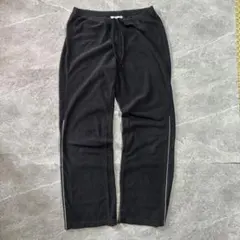 adidas フリース イージー ワイドパンツ L ブラック　00s