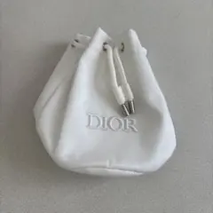 Dior ホワイト 巾着ポーチ
