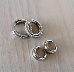 金属アレルギー対応フープピアス2点セット