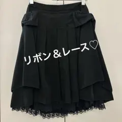 アクシーズファムaxes femmeフレアスカート膝上丈スカートM 結婚式コーデ