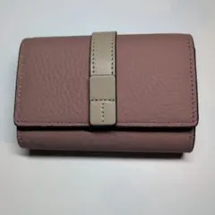 新品レザージャバラ折り財布 ピンク コンパクトのサムネイル