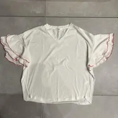RODEO CROWNS VネックフリルTシャツ