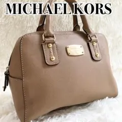 【極美品】 お買得 MICHAEL KORS ハンドバッグ レザー ベージュ