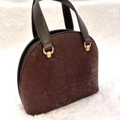 ボルドー 花柄型押し ショルダーバッグ 印傳屋 - メルカリ