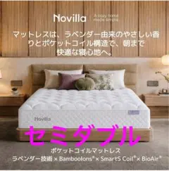 1183マットレスセミダブルポケットコイル硬め 厚さ22cm ラベンダー配合