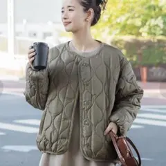 美品✨coca（コカ） リップストップキルティングブルゾンM