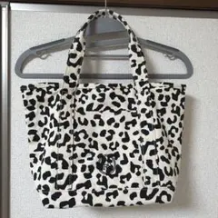 レオパード柄（白黒）キャンバスバッグ