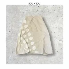 麻100% SOU・SOU 富士 いもばん ドット柄 サルエルパンツ モンペのサムネイル