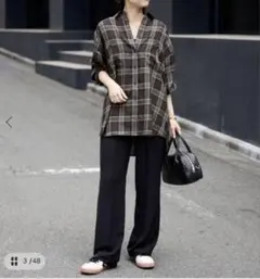 SLOBE IENA ビエラチェックルーズシャツ スローブイエナ