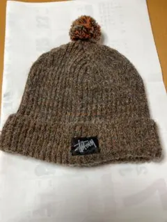 Stussy ポンポン付き ニット帽 オレンジ 匿名配送のサムネイル