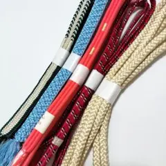 205 帯締め 5本 アウトレット 小紋 紬 個性的 普段着 洒落着 材料
