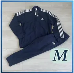 adidas アディダス ジャージ 上下 セットアップ 紺×白 人気 M 未使用