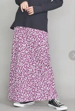 ビューティー＆ユースユナイテッドアローズ　BY フラワープリントマキシスカート