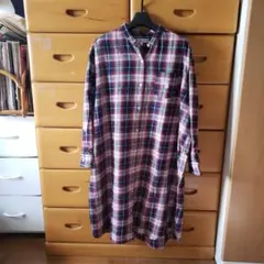 U.S. POLO ASSN. チェック柄ロングシャツワンピース M