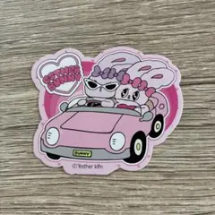 バズコレ Esther Bunny ステッカー ピンク ドライブ