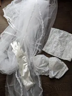 ウェディングベール・ブラジャー・グローブセット