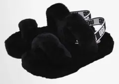 ★UGG★OH YEAH ムートンファー サンダル　ブラック　24cm