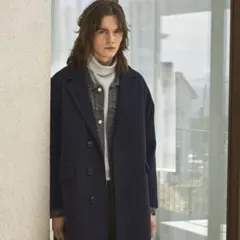 EMMACLOTHES エマクローズ メルトンオーバーサイズ チェスターコートL