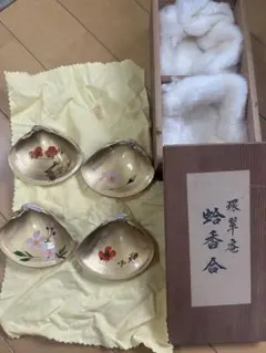 長谷川順三(号東紅) 松竹梅 蛤香合 貝合わせ 3点セット - メルカリ