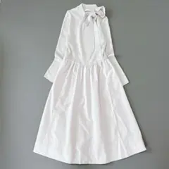 美品✽　23AW アナイ リボン付タフタドッキングワンピース リボン　ドレス