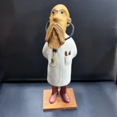 希少 ヴィンテージ ROMER 木彫り ドクター人形 イタリア製 約30cm