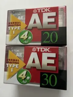 TDK AE 카세트 테이프 20분 30분 각 4권 세트