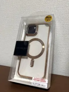 新品未使用iPhone 14/13用ケース 透明ゴールド
