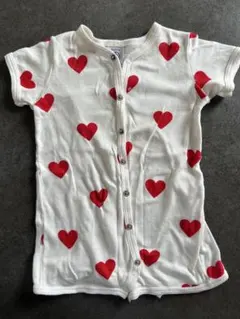 プチバトー　ハート柄ロンパース 67cm