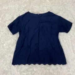 [ユニクロ] ブラウス ネイビー ブラウス 夏秋物 シンプル 着回し◯