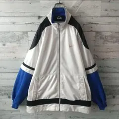 希少カラー☆90s ナイキ 両面刺繍 レイヤード トラックジャケット M