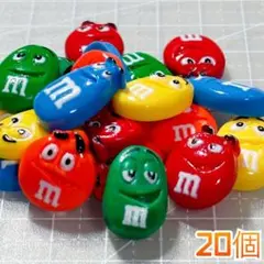 デコパーツ デコレーションパーツ 顔 Mチョコ 20個セット