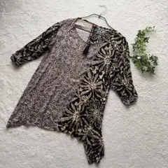 アミナコレクション 5分丈チュニック インド製 フリーサイズ