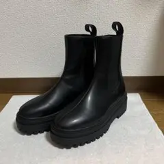 【美品】アズールバイマウジー サイドゴアブーツ 厚底 トラックソール ジップ