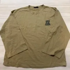 【未使用】SHISKY 七分袖 ロンT カーキ バックプリント　160㎝