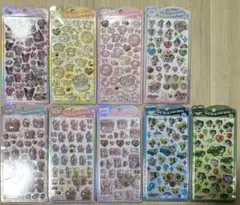 うるちゅるポップシール　サンリオ　パワパフ　モンチッチ　エスバニ９枚セット
