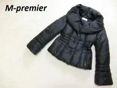 極美品　M-PREMIER　衿ふわ　ダウン　ジャケット　ブラック　３８のサムネイル