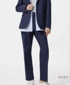 UNIQLO 感動スリムパンツ ネイビー XL